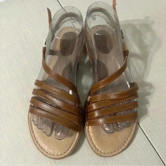 boc Shoes - BOC Strappy Sandals - Size 8 - Brown Faux Leather